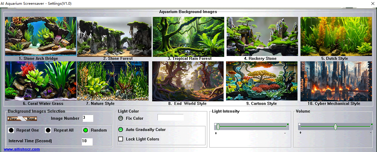 AI Fish Screensaver Aquarium Settings