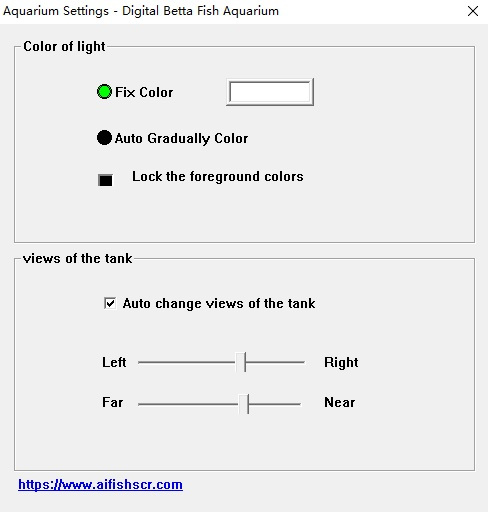 Digital Betta Fish Aquarium Settings